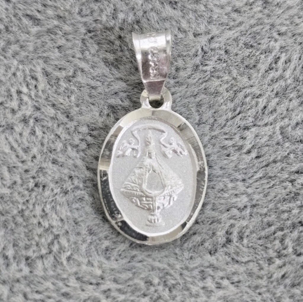 Immaculate Medal Pendant Charm Virgin Of Juquila 925 Mexican Sterling Silver